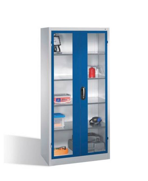 C+P Flügeltürenschrank Acurado, H1950xB930xT500mm, 7035/5010