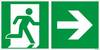 Rettungswege rechts VE 10 Stk Folie 400 x 200 mm. H. Marahrens Sicherheits- | Industrie- u. Verkehrskenn- |