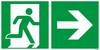 Rettungswege rechts VE 10 Stk Folie 300 x 150 mm. H. Marahrens Sicherheits- | Industrie- u. Verkehrskenn- |