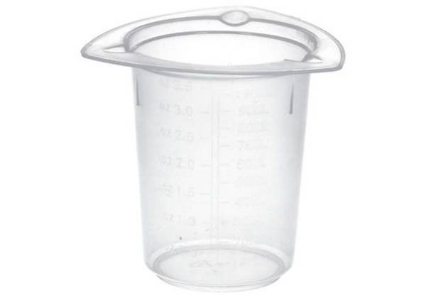 Universal-Messbecher aus PP, mit Ausgusslippen, 100 ml, 48 Stück