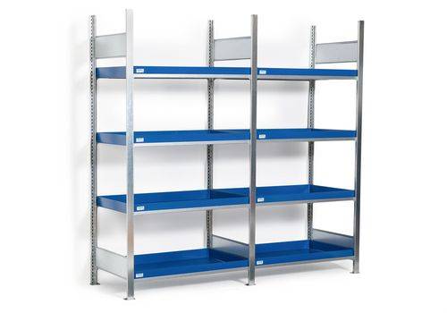 Gefahrstoffregal GRW 1060, 4 Stahlwannen à 30 l, FL 200 kg, Grundfeld-1