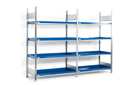 Gefahrstoffregal GRW 1360, 4 Stahlwannen à 40 l, FL 200 kg, Anbaufeld-1