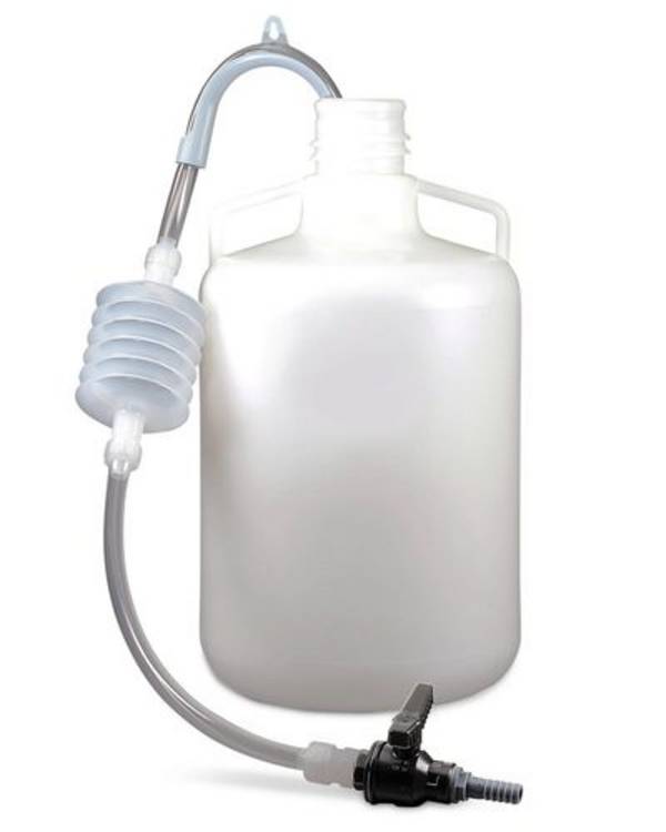 Saugheber aus LDPE, mit PP-Kugelhahn und Knickschutz, Tauchtiefe 1000 mm