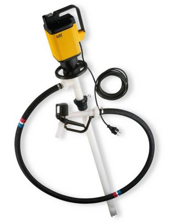 Elektrische Fasspumpe für aggressive Säuren, 1200 mm Tauchtiefe