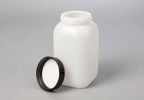 Weithalsflaschen aus HDPE, eckig, natur-transparent, 950 ml, 12 Stück-1
