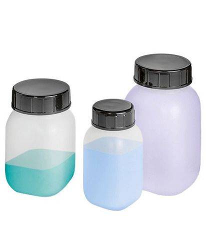 Weithalsflaschen aus HDPE, eckig, natur-transparent, 950 ml, 12 Stück-3