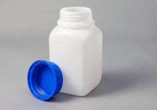 Weithalsflaschen aus HDPE, eckig, natur-transparent, 1500 ml, mit UN-Zulassung, 6 Stück-0