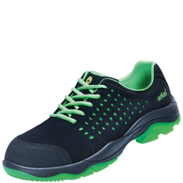 ESD Halbschuh SL 20 green 2.0, S1, Sportline, Unisex, schwarz/neon-grün, Größe 48