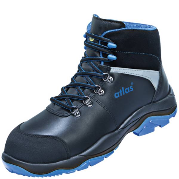 ESD Sicherheitsschuh SL 84 blue 2.0, W12, S2, Glattleder, Unisex, schwarz/royal blau, Größe 43