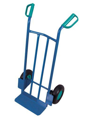 Transportkarre DENIOS classic-line aus Stahl, Luftbereifung, Schaufel 400x150mm, 250kg-0