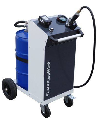 Mobiles Befüllsystem für Maschinenöle, FLACO lube 60 basic, 60-l-Gebinde-0