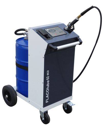 Mobiles Befüllsystem für Maschinenöle, FLACO lube 60 eco, 60-l-Gebinde-0