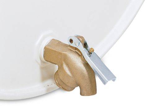 Messingzapfhahn 3/4", für aggressive Flüssigkeiten, selbstschließend-1
