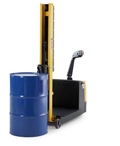 Fassheber, elektrohydraulisch, Fassgreifer mit 130 mm Reichweite, Gegengewicht, 350 kg Traglast-0