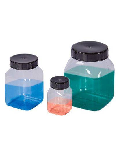 Weithalsflaschen aus PVC, eckig, natur-transparent, 100 ml, 30 Stück-1
