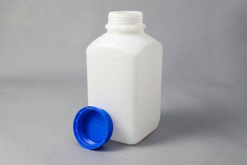 Weithalsflaschen aus HDPE, eckig, natur-transparent, 4000 ml, mit UN-Zulassung, 12 Stück-0