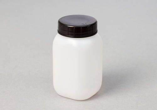 Weithalsflaschen aus HDPE, eckig, natur-transparent, 250 ml, 24 Stück-2