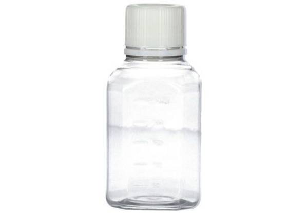 Laborflaschen aus PET, steril, glasklar, mit Schraubverschluss mit Graduierung 250 ml, 24 Stück