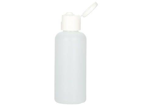 Rundflaschen aus HDPE, mit Klappverschluss 100 ml, 12 Stück-2