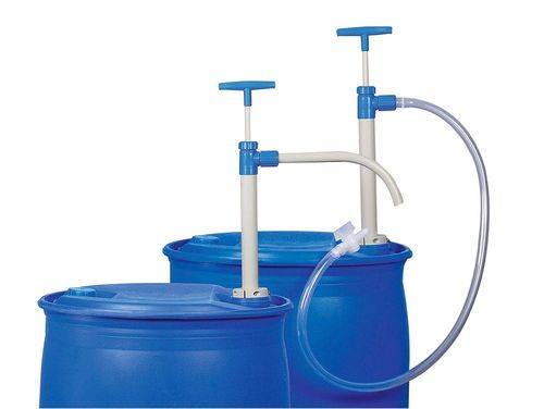 Fasspumpe P 6 aus Polypropylen (PP), mit Auslaufbogen, 650 mm Tauchtiefe-0