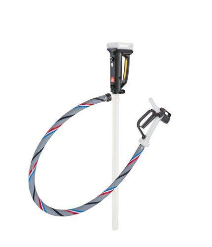 Akku-Pumpe B2 aus PVDF, für aggressive Säuren, 260 W, 500 mm Tauchtiefe, Schlauch 1,5 m, Zapfventil-0