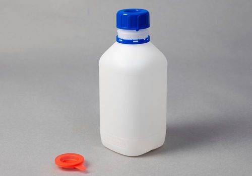 Enghalsflaschen aus HDPE, rund, natur-transparent, 500 ml, mit UN-Zulassung, 12 Stück-1