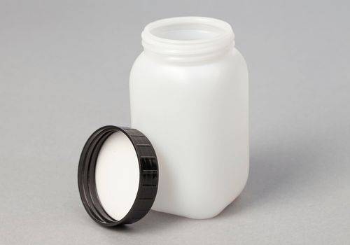 Weithalsflaschen aus HDPE, eckig, natur-transparent, 500 ml, 20 Stück-0