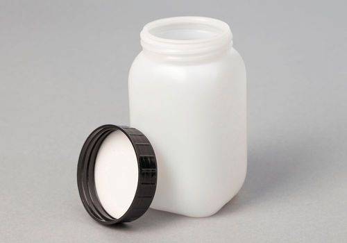 Weithalsflaschen aus HDPE, eckig, natur-transparent, 500 ml, 20 Stück-2