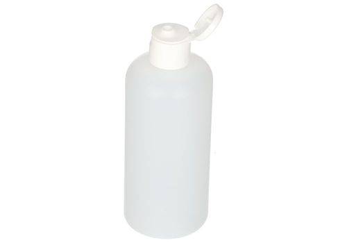 Rundflaschen aus HDPE, mit Klappverschluss 250 ml, 10 Stück