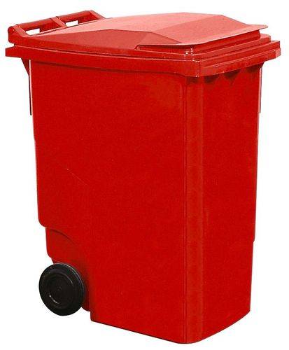 Fahrbare Großmülltonne, 360 Liter Volumen, rot-0