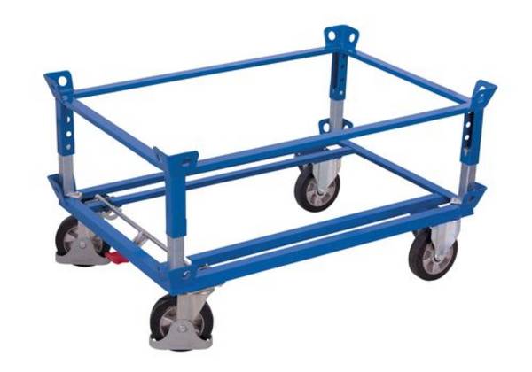 Fahrgestell aus Stahl, mit Polyamidrollen, EasySTOP, 1210 x 810 x 650 mm
