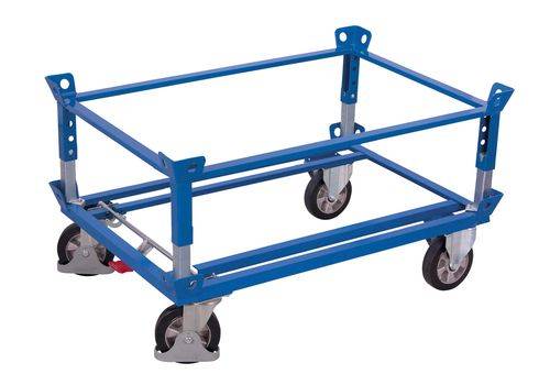 Fahrgestell aus Stahl, mit Polyamidrollen, EasySTOP, 1210 x 810 x 650 mm-0