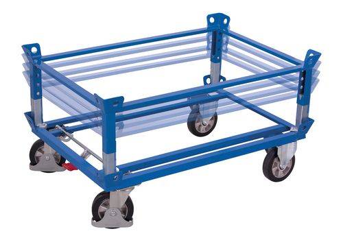 Fahrgestell aus Stahl, mit Polyamidrollen, EasySTOP, 1210 x 810 x 650 mm-1