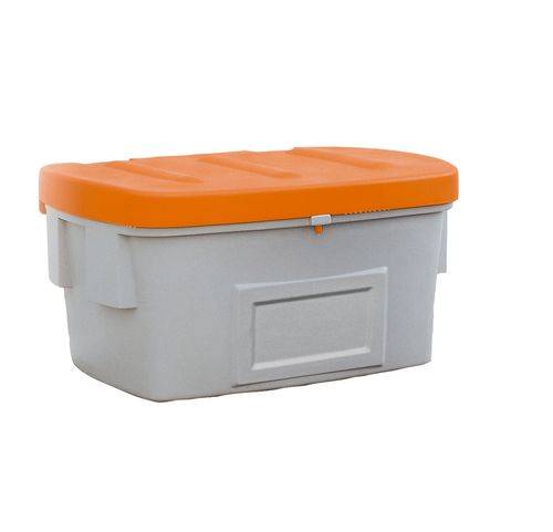 Streugutbehälter SB 550 aus Polyethylen (PE), 550 Liter Volumen, orangener Deckel-0
