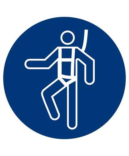 Gebotskennzeichen Auffanggurt anlegen VE 10 Stk Folie Ø 200 mm. H. Marahrens Sicherheits- | Industrie- u.-0
