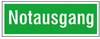 Kombizusatzschild mit Text für Rettungszeichen Notausgang Folie VE 10 Stk Folie langnachleuchtend LxHxT 297 x