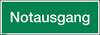 Kombizusatzschild mit Text für Rettungszeichen Notausgang Folie VE 10 Stk Folie langnachleuchtend LxHxT 400 x