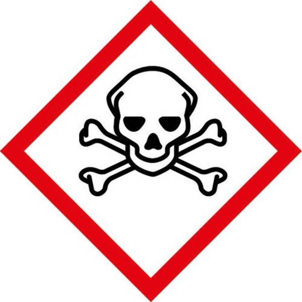 Gefahrstoffkennzeichen Totenkopf VE 10 Stk Folie 105 x 105 mm. H. Marahrens Sicherheits- | Industrie- u.