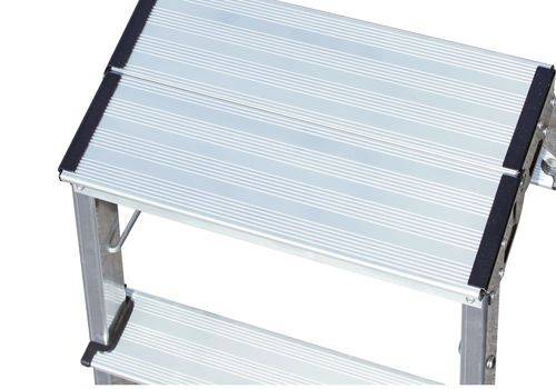 Doppel-Klapptritt aus Aluminium, mit "Roll- / Stop-Automatik" und 2 x 2 Stufen-1