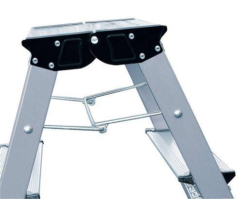 Doppel-Klapptritt aus Aluminium, mit "Roll- / Stop-Automatik" und 2 x 2 Stufen-3