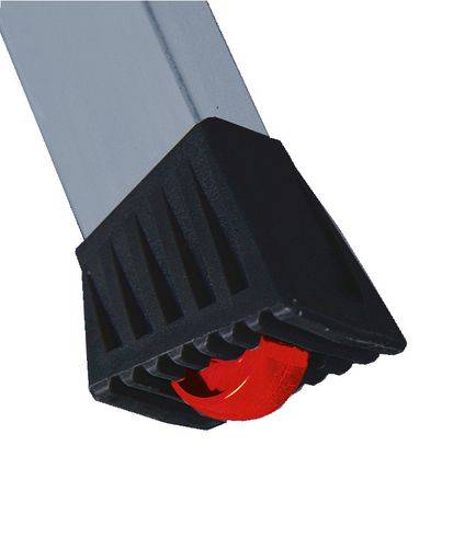 Doppel-Klapptritt aus Aluminium, mit "Roll- / Stop-Automatik" und 2 x 2 Stufen, gelb-1