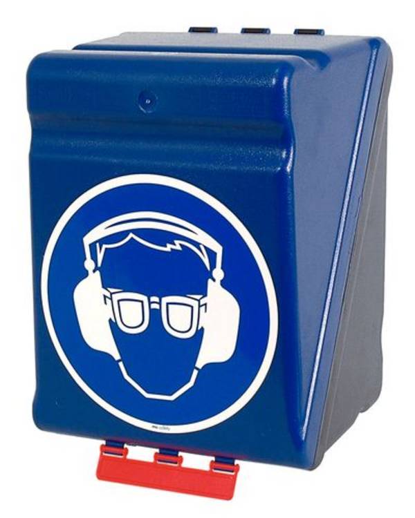 Maxibox zur Aufbewahrung von Augen-/Gehörschutz, blau
