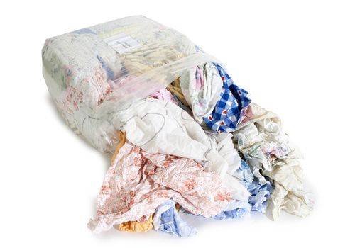 Putzlappen Bettwäsche bunt, 1 Palette, 30 Presswürfel à 10 kg-1
