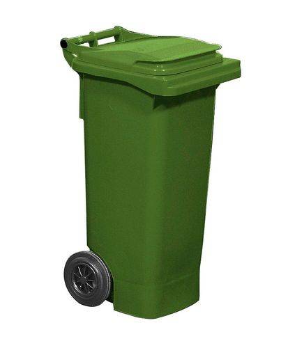 Fahrbare Großmülltonne, 80 Liter Volumen, grün