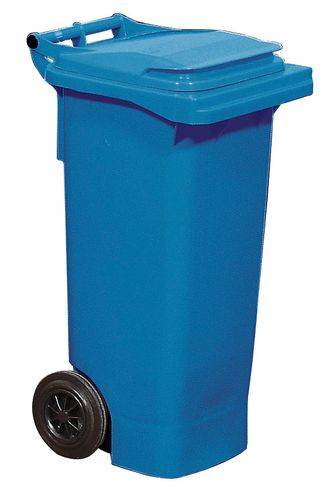 Fahrbare Großmülltonne, 80 Liter Volumen, blau