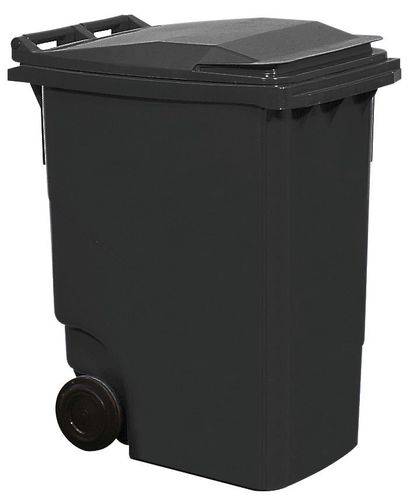 Fahrbare Großmülltonne aus Kunststoff, 360 Liter Volumen, anthrazit-0