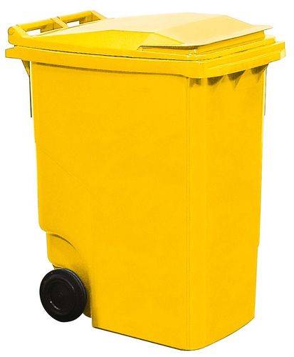 Fahrbare Großmülltonne, 360 Liter Volumen, gelb-0