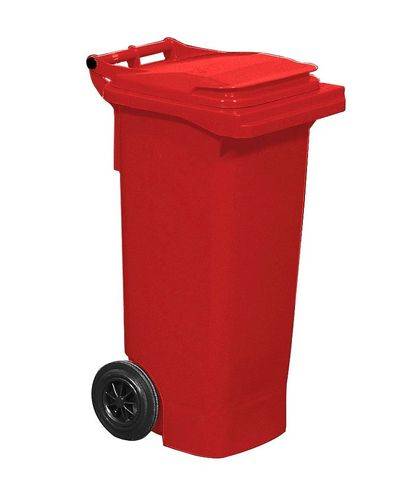 Fahrbare Großmülltonne, 80 Liter Volumen, rot-0
