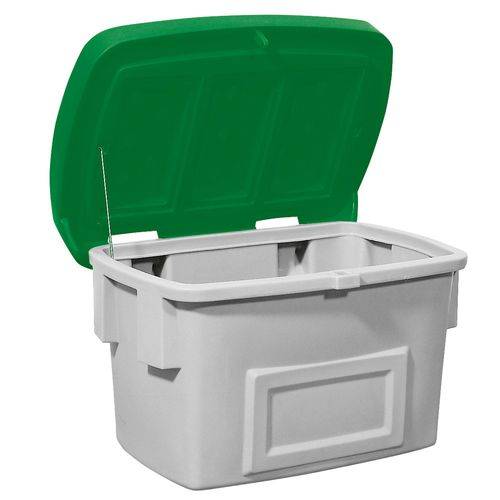 Streugutbehälter SB 200 aus Polyethylen (PE), 200 Liter Volumen, grüner Deckel-0