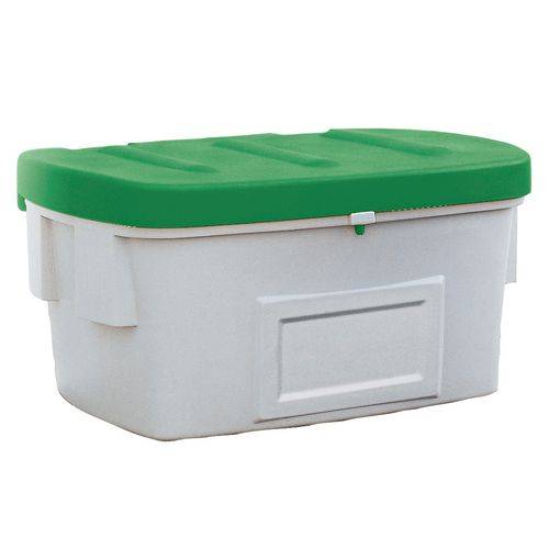 Streugutbehälter SB 550 aus Polyethylen (PE), 550 Liter Volumen, grüner Deckel-0